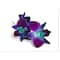 Designart - Deep Purple Orchid Flowers on White - Flowers Canvas Wall Artwork